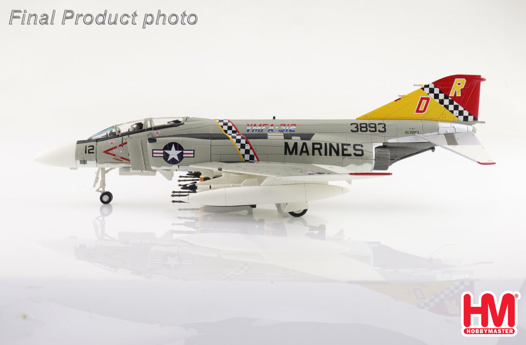 McDonnell Douglas F-4J Phantom II 153893 VMFA-31 US Marines 1976 Diecast 1:72 Scale Model - Hobby Master HA19067