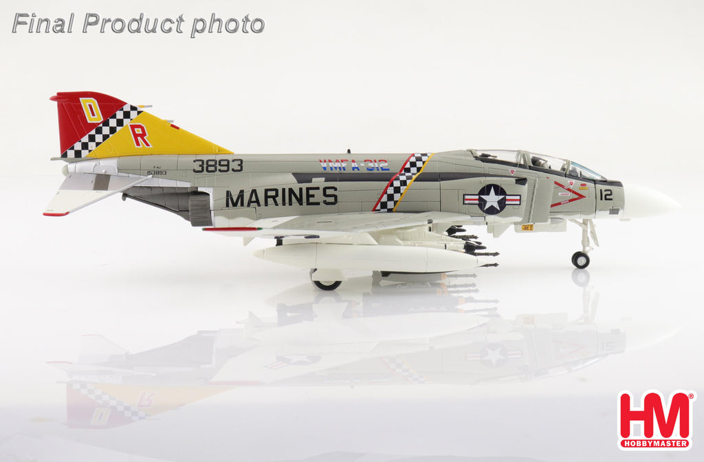 McDonnell Douglas F-4J Phantom II 153893 VMFA-31 US Marines 1976 Diecast 1:72 Scale Model - Hobby Master HA19067