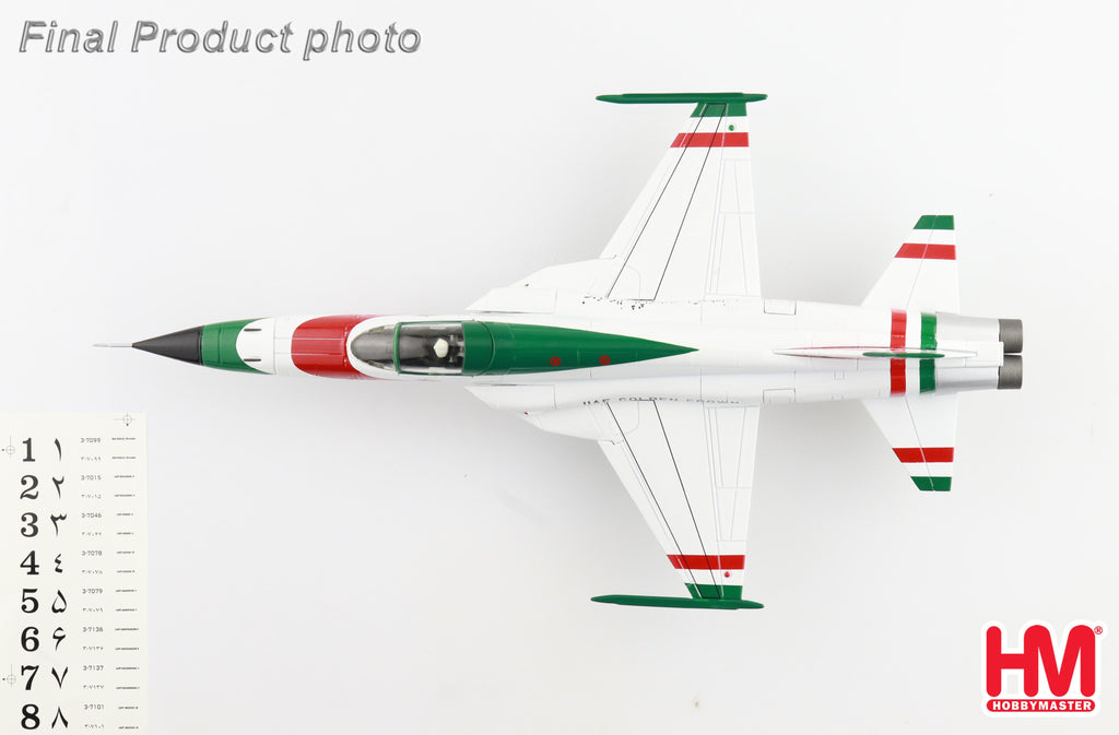 Northrop F-5E (IIAF Golden Crown 3-7099, IIAF 1970s (w/ decals for No1. to No.8 planes) Diecast 1:72 Scale Model - Hobby Master HA3397B