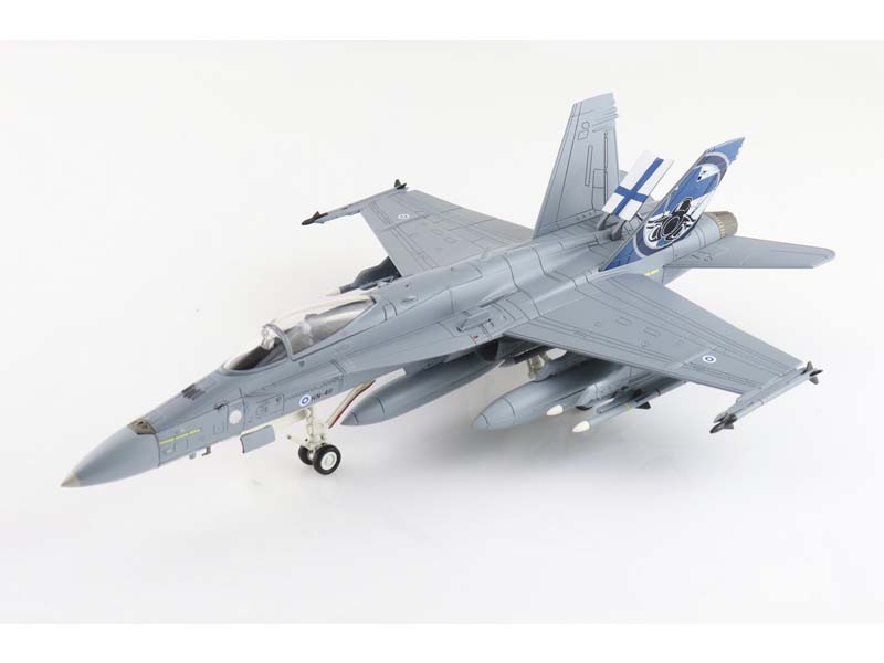 McDonnell-Douglas F/A-18C Finnish Ari Force RIAT 2023 HN-411 Finnish Air Force RAF Fairford Diecast 1:72 Scale Model - Hobby Master HA3582