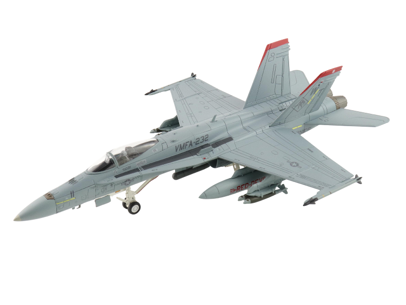 Boeing F/A-18C - Red Devils 165222 VMFA-232 Nov 2014 Diecast 1:72 Scale Model - Hobby Master HA3588