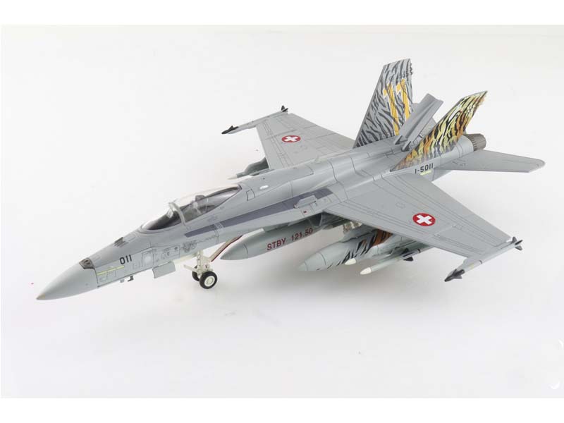 McDonnell-Douglas F/A-18C Swiss AF 2003 Tiger Meet J-5011 - Staffel 11 Swiss Air Force Diecast 1:72 Scale Model - Hobby Master HA3597
