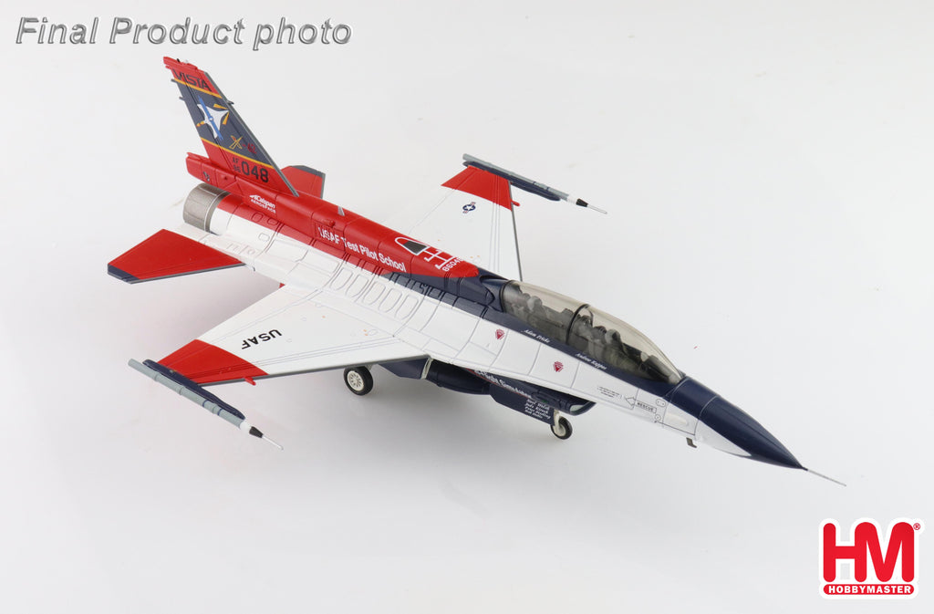 Lockheed Martin X-62A VISTA 86-0048 USAF Test Pilot School, Edwards AFB (w/2 x ACMI Pod + 1 center fuel tank) Diecast 1:72 Scale Model - Hobby Master HA38042