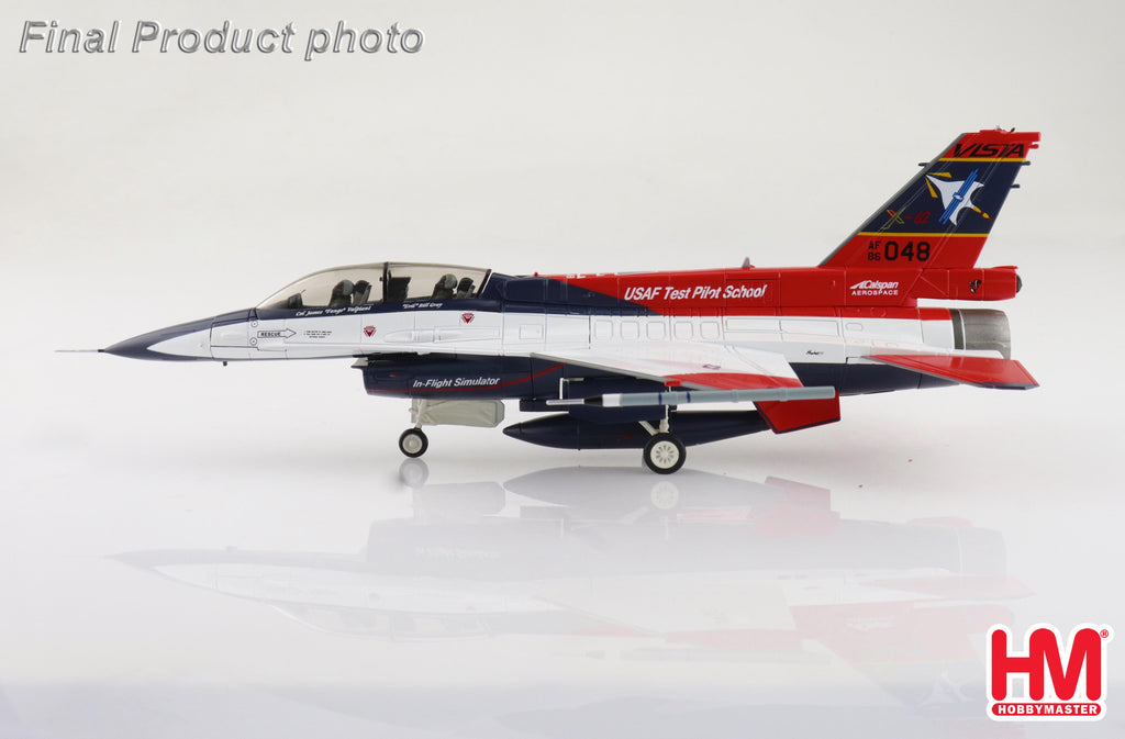 Lockheed Martin X-62A VISTA 86-0048 USAF Test Pilot School, Edwards AFB (w/2 x ACMI Pod + 1 center fuel tank) Diecast 1:72 Scale Model - Hobby Master HA38042