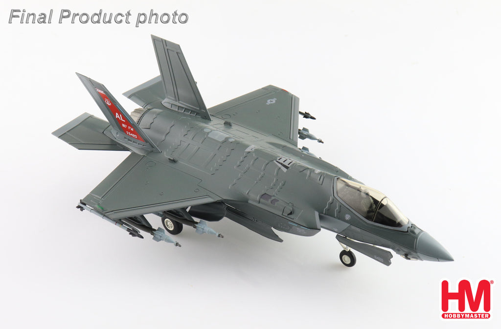 Lockheed Martin F-35A (Red Tail) 18-5420, 187 FW Alabama ANG Feb. 2024 Diecast 1:72 Scale Model - Hobby Master HA4440