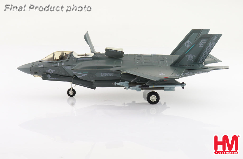 Lockheed Martin F-35B Lightning II 169920 VMFA-225 (Vikings) Yuma Marine Corps Air Station 2023 (Beast Mode) Diecast 1:72 Scale Model - Hobby Master HA4620B