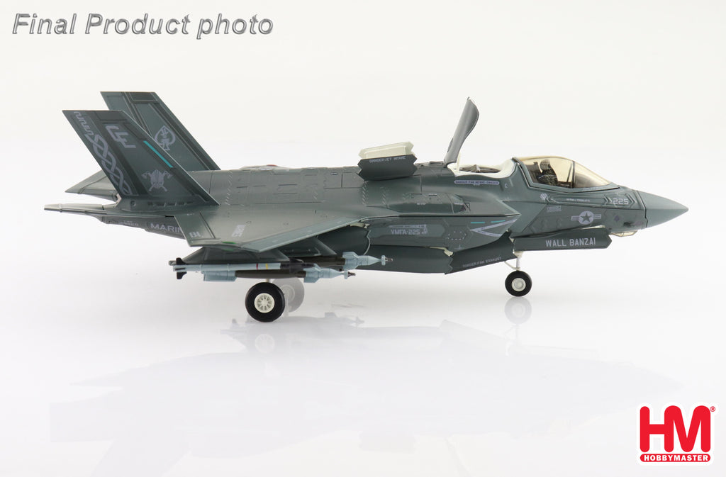 Lockheed Martin F-35B Lightning II 169920 VMFA-225 (Vikings) Yuma Marine Corps Air Station 2023 (Beast Mode) Diecast 1:72 Scale Model - Hobby Master HA4620B