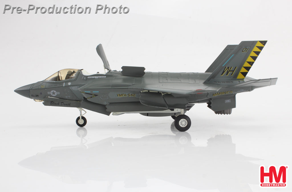 Lockheed Martin F-35B (Black Death) 170064 VMFA-542 (Tigers) MCAS Cherry Point 2023 Diecast 1:72 Scale Model - Hobby Master HA4622