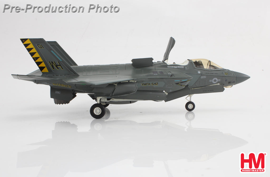 Lockheed Martin F-35B (Black Death) 170064 VMFA-542 (Tigers) MCAS Cherry Point 2023 Diecast 1:72 Scale Model - Hobby Master HA4622