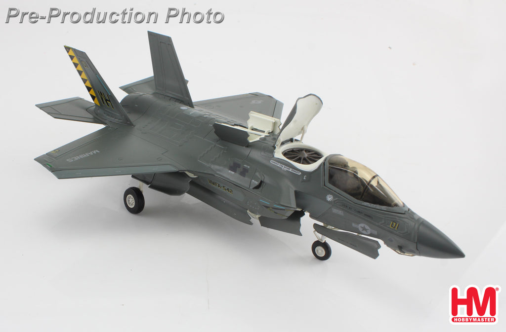 Lockheed Martin F-35B (Black Death) 170064 VMFA-542 (Tigers) MCAS Cherry Point 2023 Diecast 1:72 Scale Model - Hobby Master HA4622