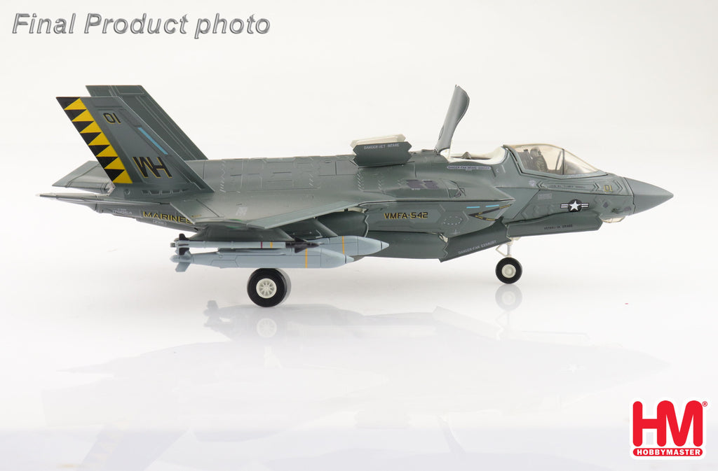 Lockheed Martin F-35B (Black Death) 170064 VMFA-542 (Tigers) MCAS Cherry Point 2023 (Beast Mode) Diecast 1:72 Scale Model - Hobby Master HA4622B