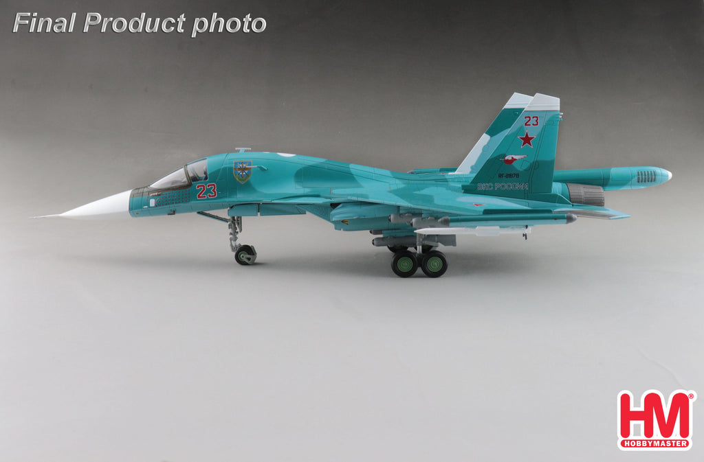 Sukhoi Su-34 Fullback Fighter Bomber Red 23 Russian Air Force Ukraine March 2023 Diecast 1:72 Scale Model - Hobby Master HA6309