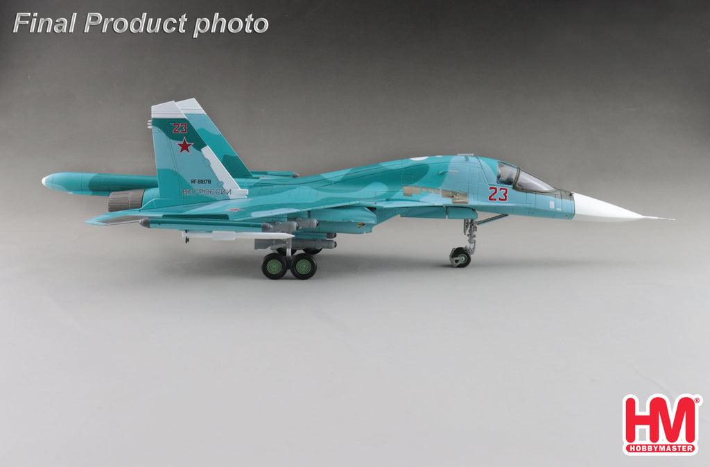 Sukhoi Su-34 Fullback Fighter Bomber Red 23 Russian Air Force Ukraine March 2023 Diecast 1:72 Scale Model - Hobby Master HA6309