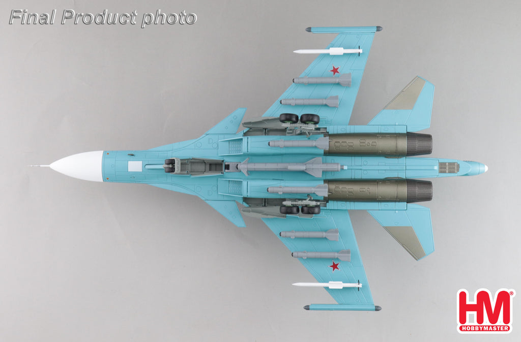 Sukhoi Su-34 Fullback Fighter Bomber Red 23 Russian Air Force Ukraine March 2023 Diecast 1:72 Scale Model - Hobby Master HA6309