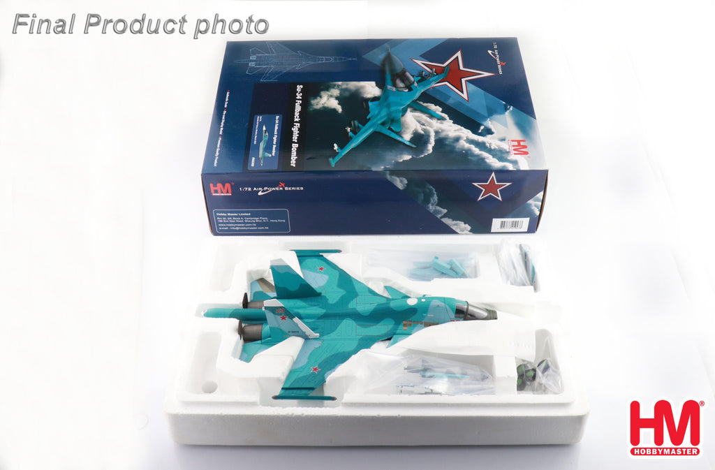 Sukhoi Su-34 Fullback Fighter Bomber Red 23 Russian Air Force Ukraine March 2023 Diecast 1:72 Scale Model - Hobby Master HA6309