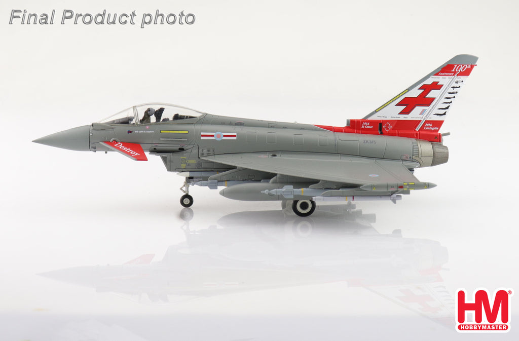 Eurofighter Typhoon ZK315, 41 Sqn. RAF Coningsby 2015 Diecast 1:72 Scale Model - Hobby Master HA6624