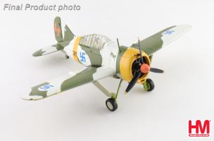 Brewster Model 239 - Buffalo (winter scheme) BW364, 3/LeLv 24, flown by WO Ilmari Juutilainen March 1942 Diecast 1:48 Scale Model - Hobby Master HA7014