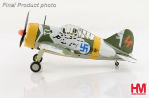 Brewster Model 239 - Buffalo (winter scheme) BW364, 3/LeLv 24, flown by WO Ilmari Juutilainen March 1942 Diecast 1:48 Scale Model - Hobby Master HA7014