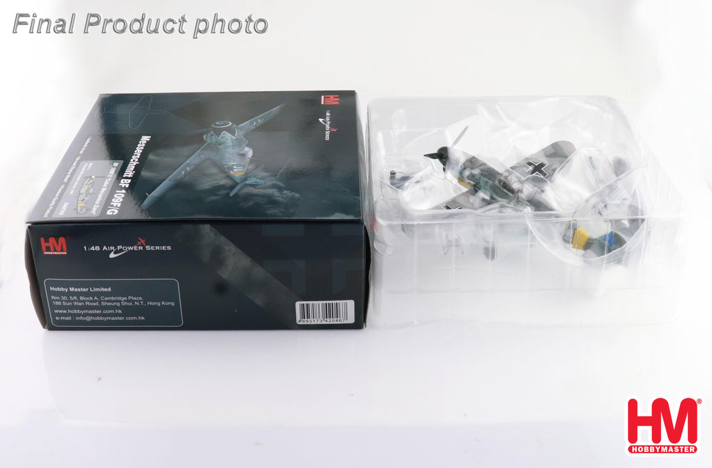 Messerschmitt BF 109F-2 (Cabo Mecanico Zaro) Black 7, 2 Escuadrilla Azulm Russia 1942 Diecast 1:48 Scale Model - Hobby Master HA8765
