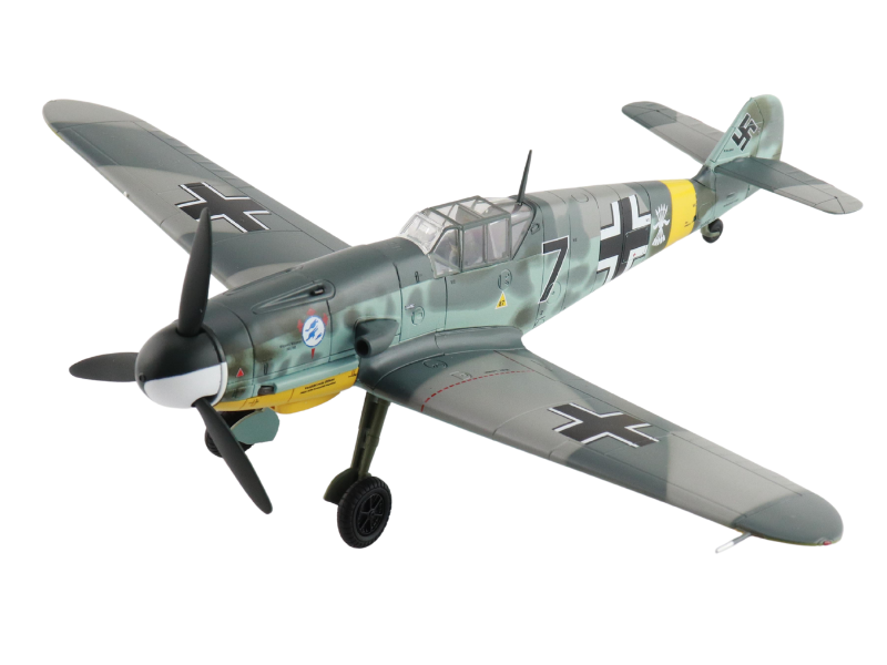 Messerschmitt BF 109F-2 (Cabo Mecanico Zaro) Black 7, 2 Escuadrilla Azulm Russia 1942 Diecast 1:48 Scale Model - Hobby Master HA8765