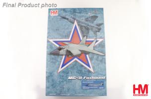 Mikoyan MIG-31K Foxhound D Bort 36, Russian Long Range Aviation Command, Russian Air Force (with KH-47 missile) Diecast 1:72 Scale Model - Hobby Master HA9705