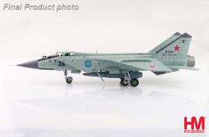 Mikoyan MIG-31K Foxhound D Bort 36, Russian Long Range Aviation Command, Russian Air Force (with KH-47 missile) Diecast 1:72 Scale Model - Hobby Master HA9705