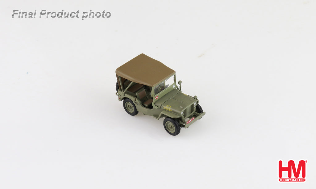 U.S. 1/4 Ton Military Vehicle - Leyte WWII 1945 Gen. Douglas MacArthur Diecast 1:72 Scale Model - Hobby Master HG4216