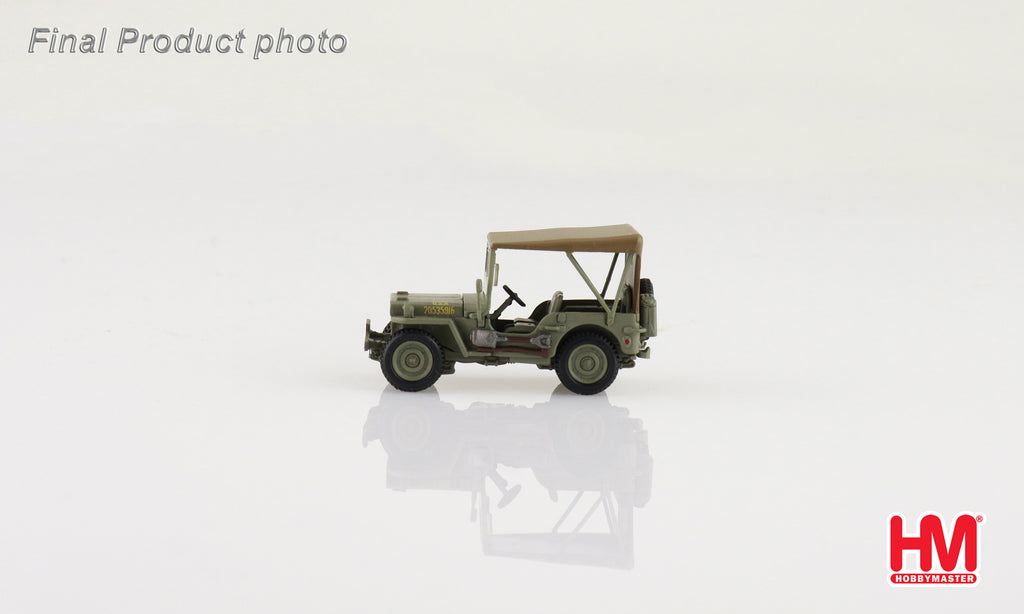 U.S. 1/4 Ton Military Vehicle - Leyte WWII 1945 Gen. Douglas MacArthur Diecast 1:72 Scale Model - Hobby Master HG4216