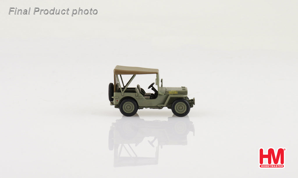 U.S. 1/4 Ton Military Vehicle - Leyte WWII 1945 Gen. Douglas MacArthur Diecast 1:72 Scale Model - Hobby Master HG4216