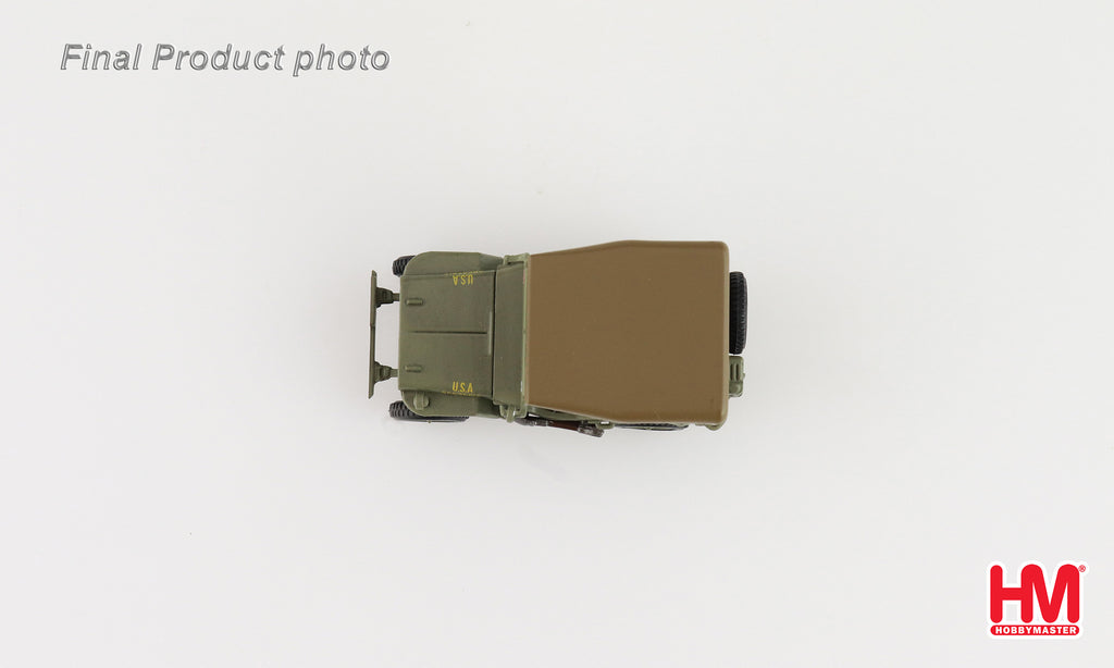 U.S. 1/4 Ton Military Vehicle - Leyte WWII 1945 Gen. Douglas MacArthur Diecast 1:72 Scale Model - Hobby Master HG4216