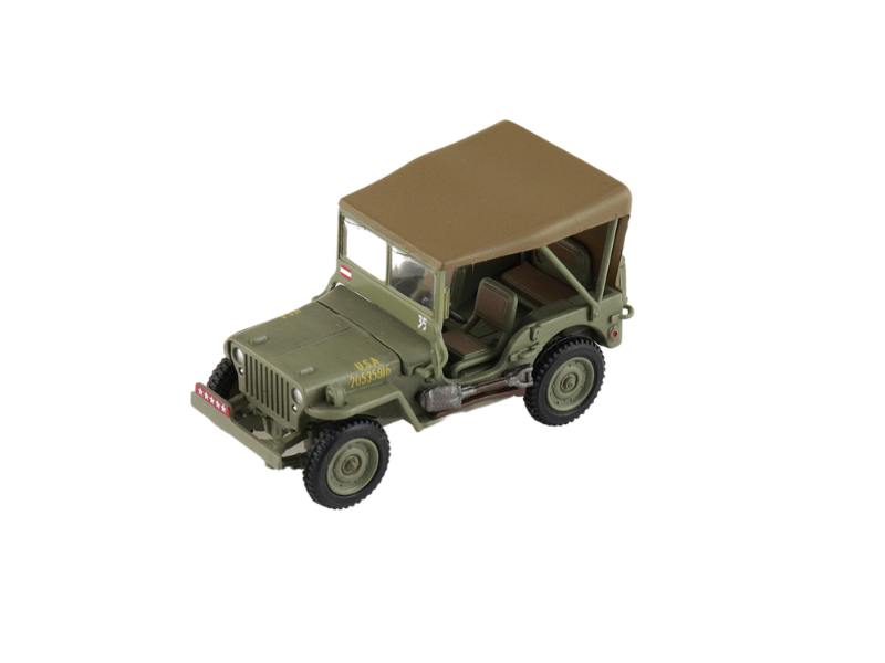 U.S. 1/4 Ton Military Vehicle - Leyte WWII 1945 Gen. Douglas MacArthur Diecast 1:72 Scale Model - Hobby Master HG4216