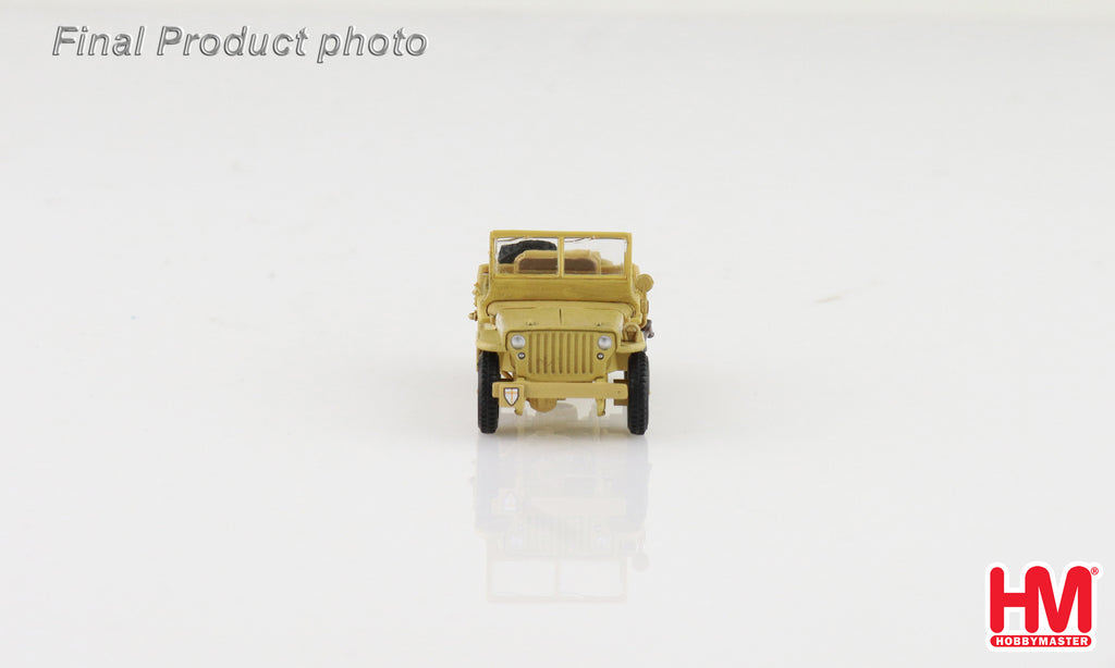 U.S. 1/4 Ton Military Vehicle - British 8th Army 1943 Gen. Bernard Montgomery Diecast 1:72 Scale Model - Hobby Master HG4217