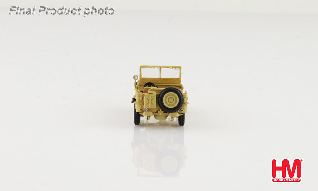 U.S. 1/4 Ton Military Vehicle - British 8th Army 1943 Gen. Bernard Montgomery Diecast 1:72 Scale Model - Hobby Master HG4217