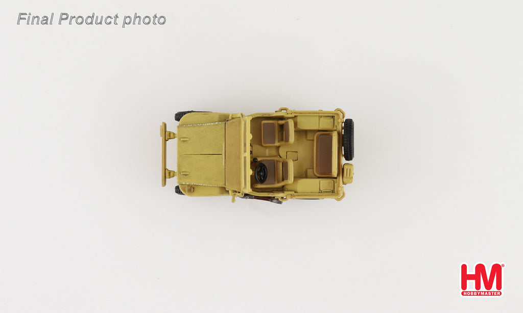 U.S. 1/4 Ton Military Vehicle - British 8th Army 1943 Gen. Bernard Montgomery Diecast 1:72 Scale Model - Hobby Master HG4217