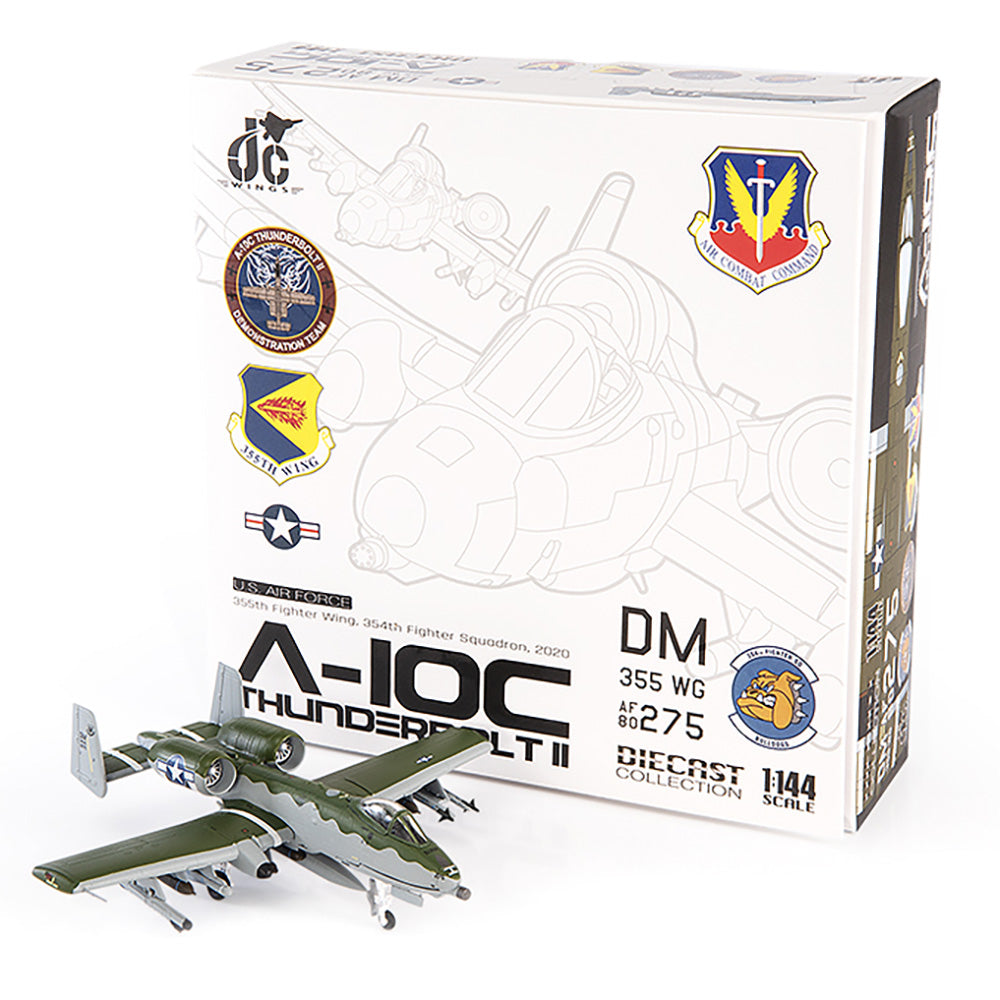 Fairchild Republic A-10C Thunderbolt II U.S. Air Force 355th Fighter Wing Diecast 1:144 Scale Model - JC Wings JCW-144-A10-003