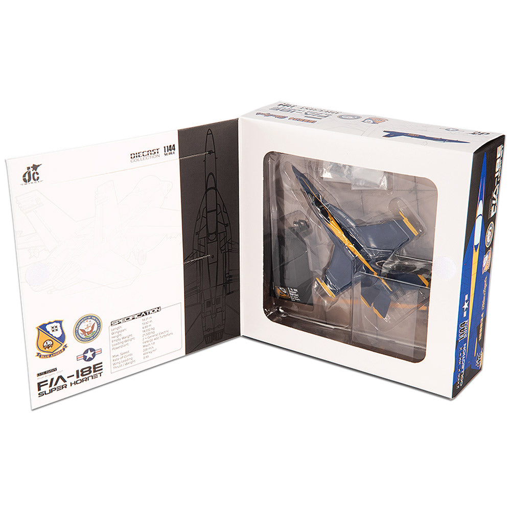 Boeing F/A-18E Super Hornet U.S. NAVY Blue Angels Diecast 1:144 Scale Model - JC Wings JCW-144-F18-004