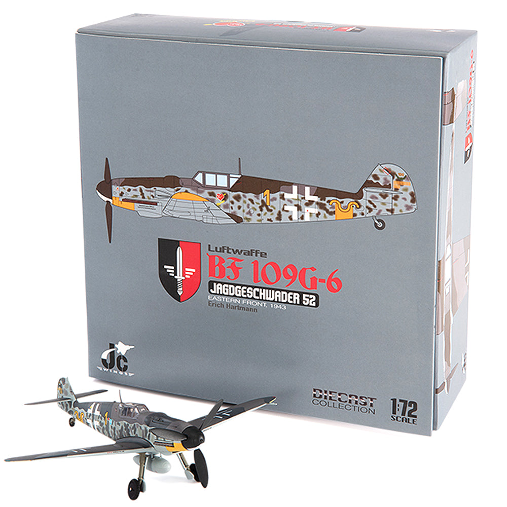 Messerschmitt BF 109G-6 Erich Hartmann Luftwaffe JG 52 Diecast 1:72 Scale Model - JC Wings JCW-72-BF109-001