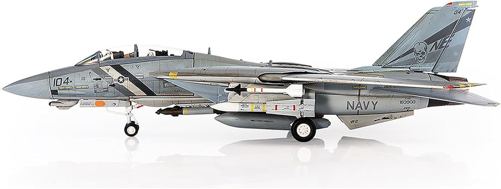 Grumman F-14D Tomcat Fighter Aircraft VF-2 Bounty Hunters NE106 (2002) United States Navy Diecast 1:72 Scale Model - JC Wings JCW-72-F14-009