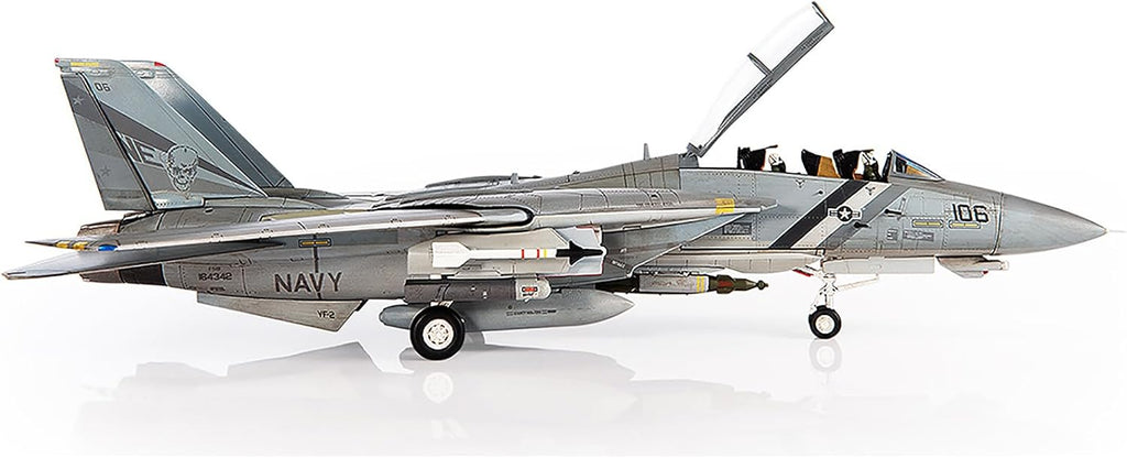 Grumman F-14D Tomcat Fighter Aircraft VF-2 Bounty Hunters NE106 (2002) United States Navy Diecast 1:72 Scale Model - JC Wings JCW-72-F14-009