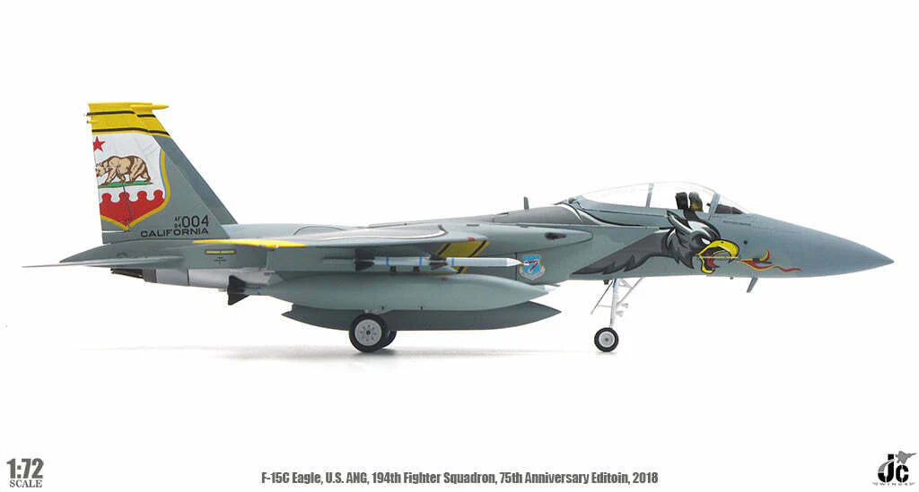 McDonnell Douglas F-15C Eagle USAF ANG 194th Fighter Squadron Diecast 1:72 Scale Model - JC Wings JCW-72-F15-013