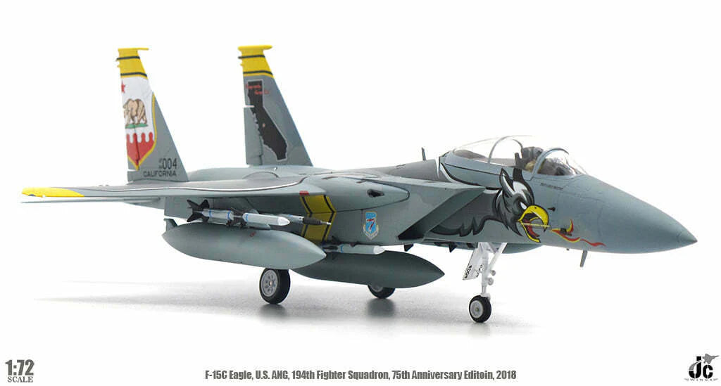 McDonnell Douglas F-15C Eagle USAF ANG 194th Fighter Squadron Diecast 1:72 Scale Model - JC Wings JCW-72-F15-013