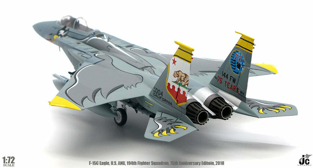 McDonnell Douglas F-15C Eagle USAF ANG 194th Fighter Squadron Diecast 1:72 Scale Model - JC Wings JCW-72-F15-013
