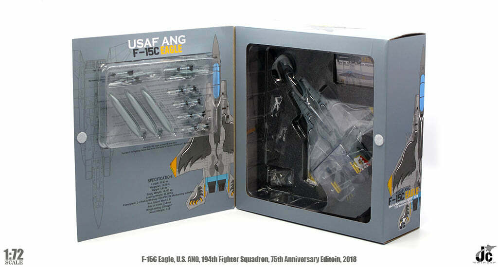 McDonnell Douglas F-15C Eagle USAF ANG 194th Fighter Squadron Diecast 1:72 Scale Model - JC Wings JCW-72-F15-013