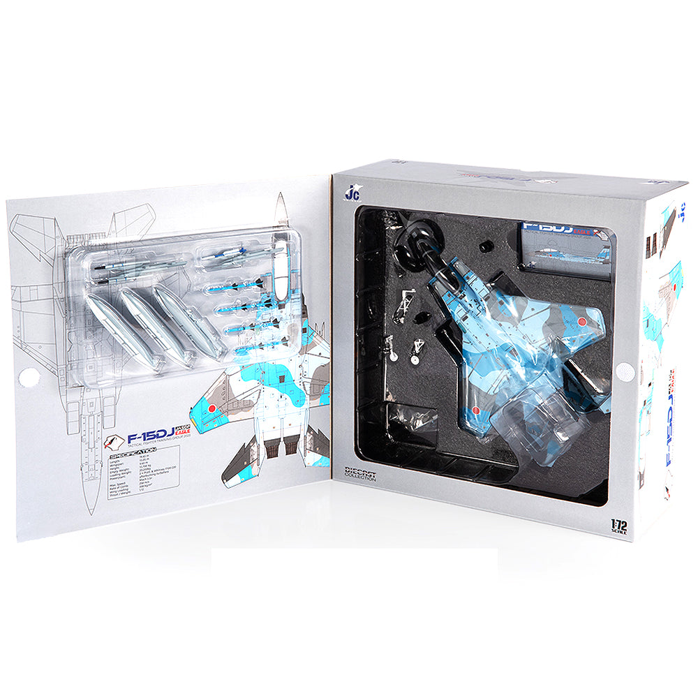 Mitsubishi F-15DJ Eagle JASDF Tactical Fighter Training Group Diecast 1:72 Scale Model - JC Wings JCW-72-F15-018