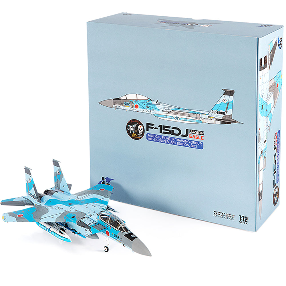 Mitsubishi F-15DJ Eagle JASDF Tactical Fighter Training Group - 40th Anniversary Edition Diecast 1:72 Scale Model - JC Wings JCW-72-F15-019