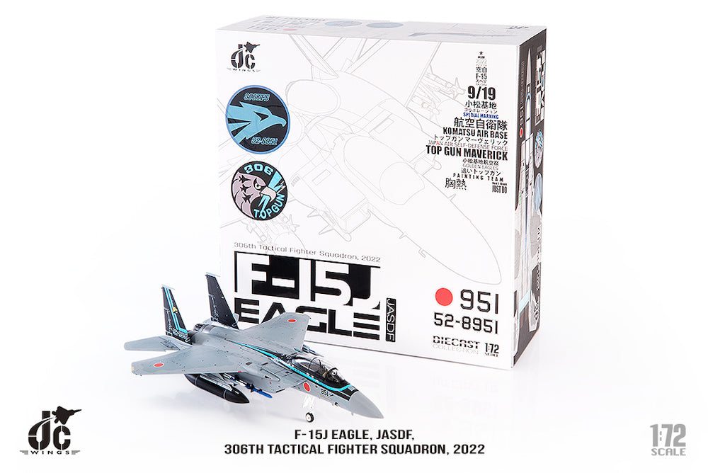 Mitsubishi F-15J Eagle JASDF - 306th Tactical Fighter Squadron Diecast 1:72 Scale Model - JC Wings JCW-72-F15-022