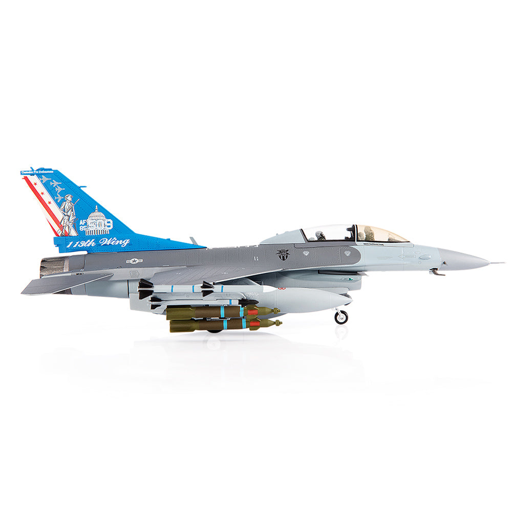 General Dynamics F-16D Fighting Falcon USAF ANG 121st Fighter Squadron 113th Fighter Wing Diecast 1:72 Scale Model - JC Wings JCW-72-F16-016