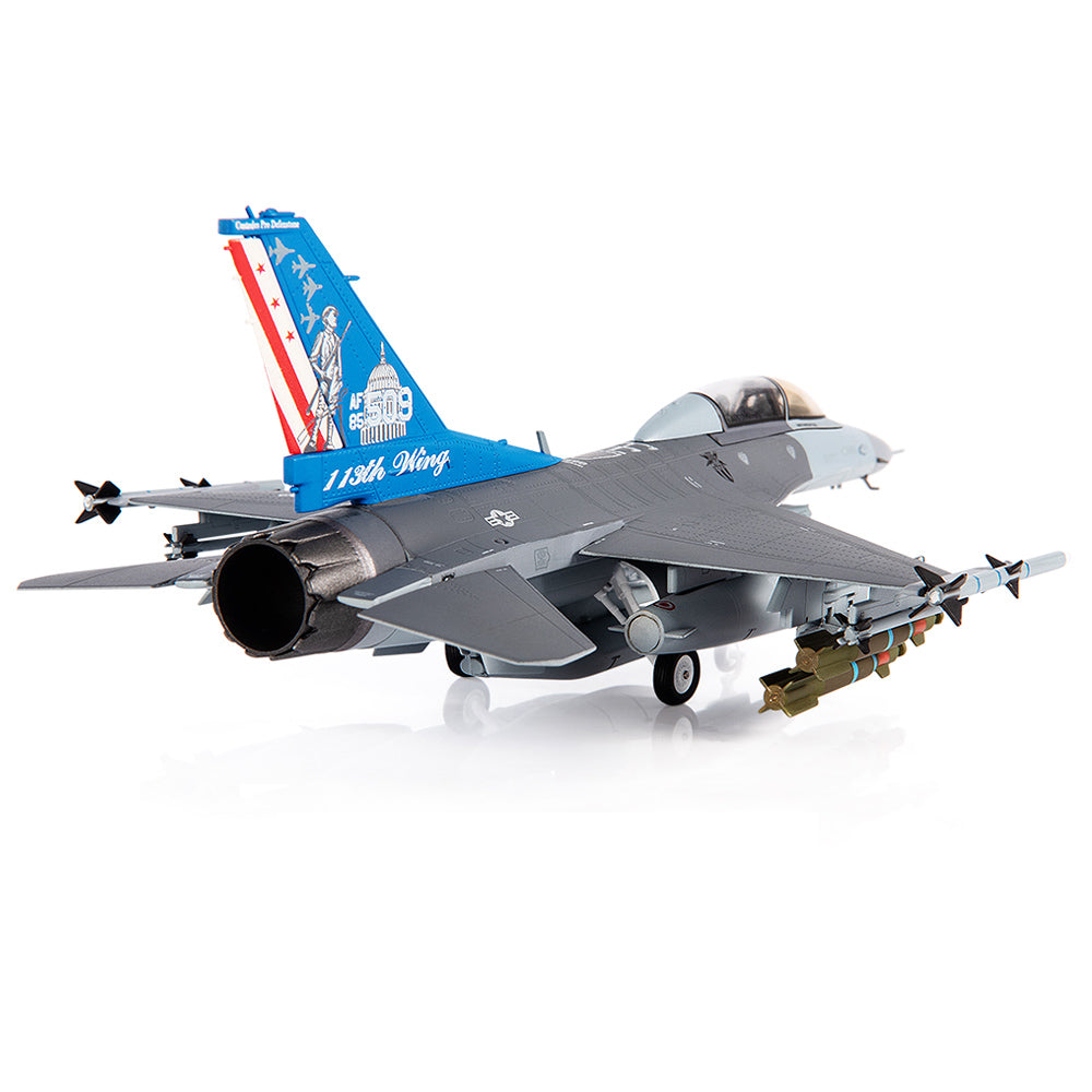 General Dynamics F-16D Fighting Falcon USAF ANG 121st Fighter Squadron 113th Fighter Wing Diecast 1:72 Scale Model - JC Wings JCW-72-F16-016
