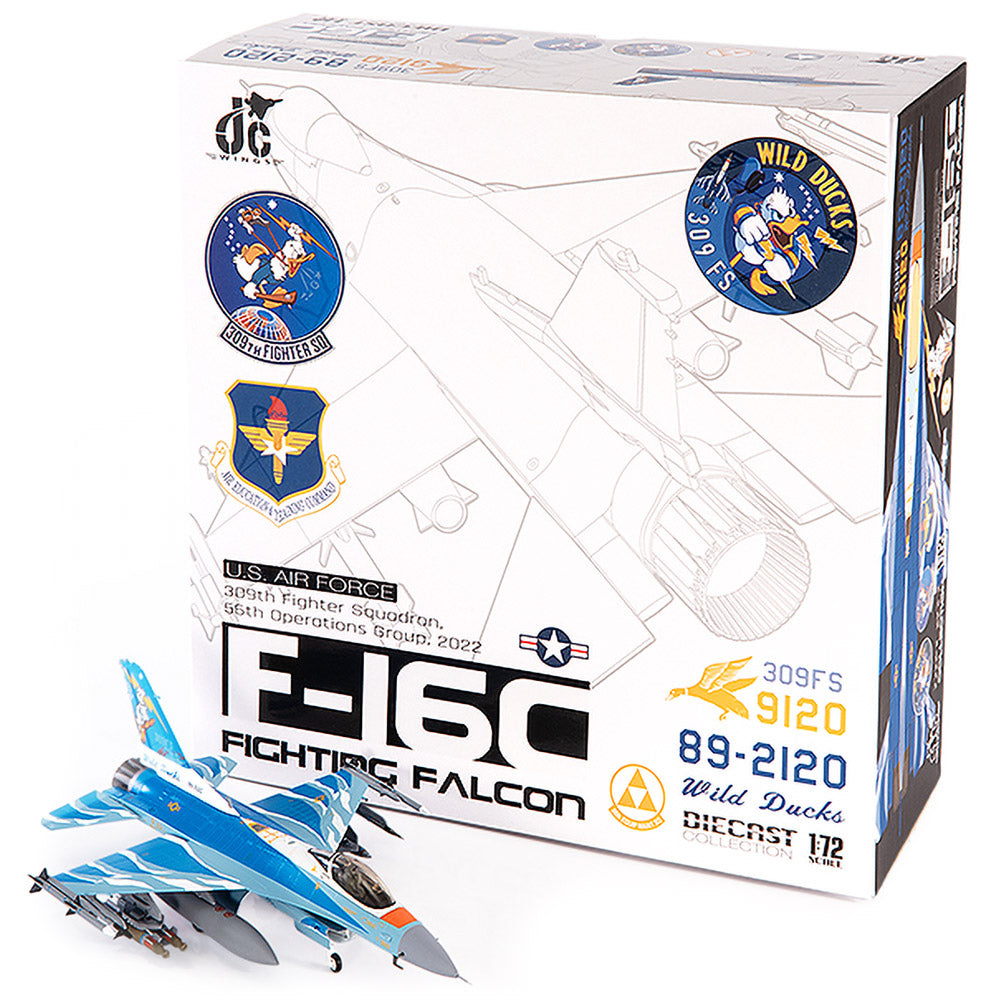 General Dynamics F-16C Fighting Falcon U.S. Air Force 309th Fighter Squadron Diecast 1:72 Scale Model - JC Wings JCW-72-F16-020