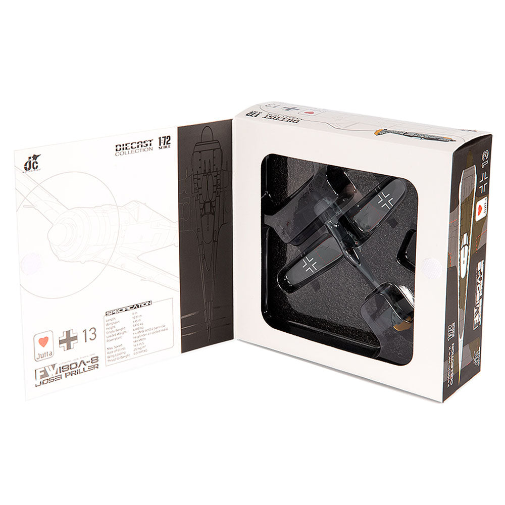 Focke-Wulf FW 190A-8 Luftwaffe JG26 Diecast 1:72 Scale Model - JC Wings JCW-72-FW190-003